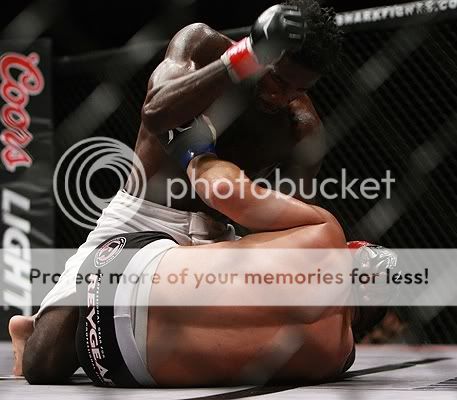 Daniel Straus beats on Karen Darabedyan (Dave Mandel & Sherdog)