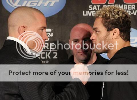 GSP and Kos at press conference (Zuffa, LLC.)