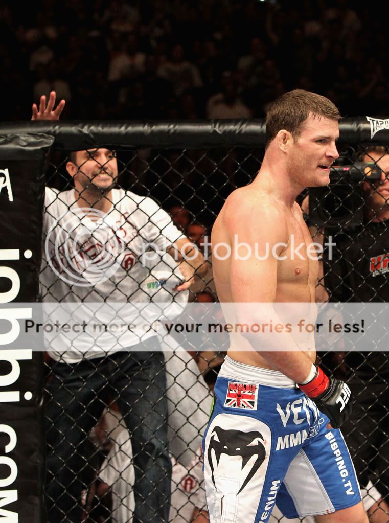 Michael Bisping post-UFC 127, with Matt Phinney (Zuffa)
