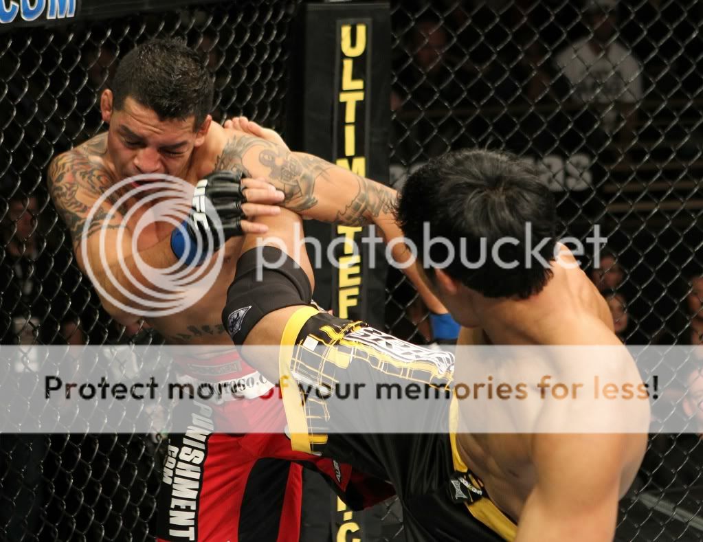 Phan lands kick to Garcia's body (Zuffa, LLC.)