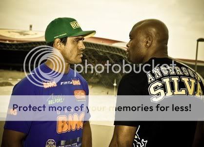 Vitor Belfort & Anderson Silva (file photo)